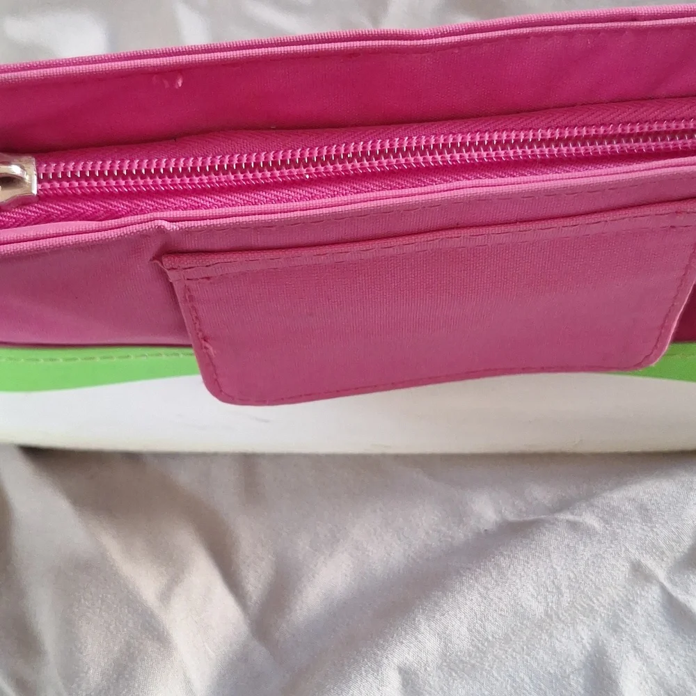 Pink and Green Women's Shoulder Bag - Picture 5 of 11